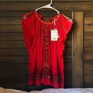 Free People Sleeveless Blouse in Candy App…